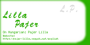 lilla pajer business card